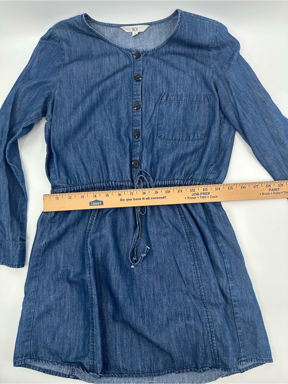 JACK by BB Dakota Denim Chambray Mini Dress Size Small 1185 - Picture 5 of 11